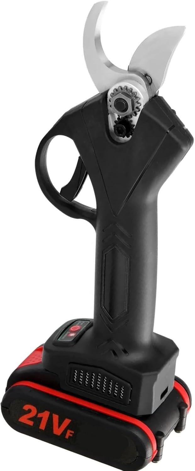 Garden Scissors Cordless Electric Pruner 88VF 21V 30mm Electric Pruner Rechargeable Battery Pruning Shears Garden Cutter(Green)