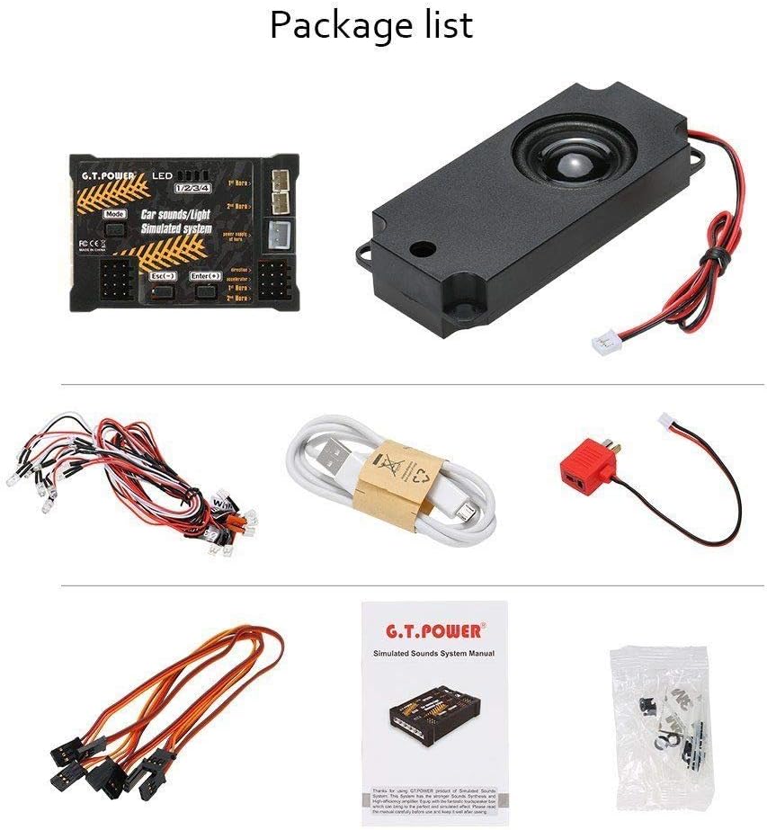 G.T.Power RC Car Toy Module Sounds/Light Simulated System for Road Grader Climbing Car SUV Remote Control Truck Vehicle DIY Part