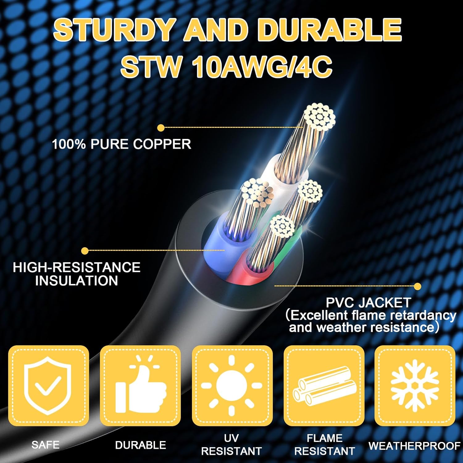 20ft NEMA L14-30P to SS2-50R RV Marine Power Generator Adapter Cord, 30Amp Twist Lock Generator L14-30P Male to 50Amp Marine Shore Power SS2-50R Female with Locking Ring, ETL Listed
