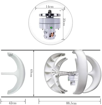 Wind Turbine Home Use Horizontal Generator Kits Blades with Controller to Charge Batteries Off Generator,5 Blade Wind Turbine Kit, 100-500W Vertical Wind Turbine Generator, 1.5m/S Start Wind