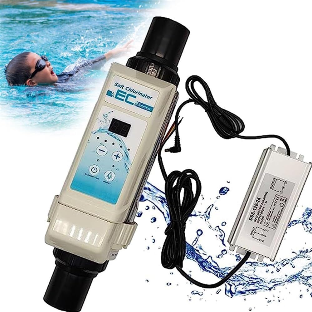 Electrolysis Salt Chlorinator Device, Salt Chlorinator System,Salt Chlorinator with Complete Functions,Chlorine Generator,for Spas,Swimming Pool,Hot Tub (Size : 20g/h)