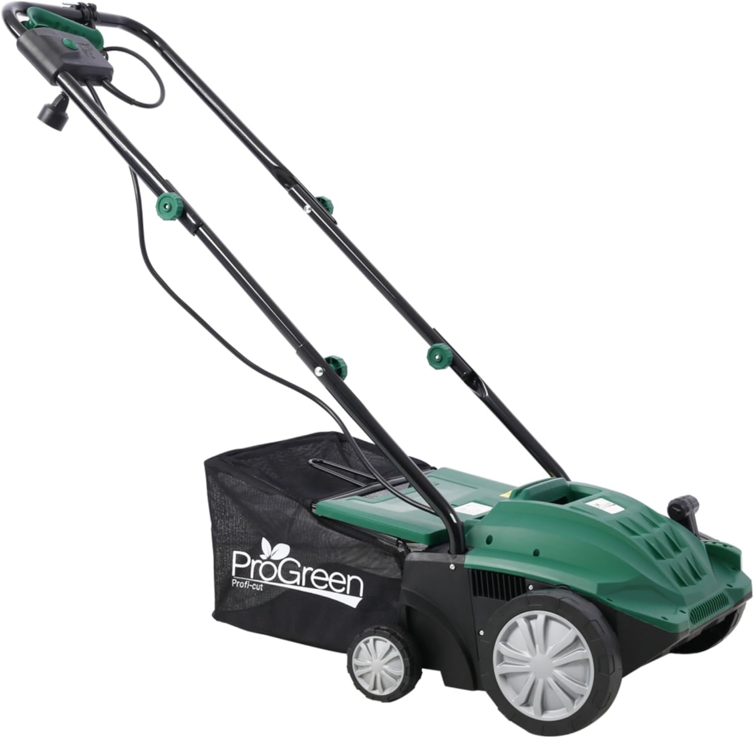 Electric Lawn Mower,2-in-1 Dethatcher and Scarifier,16inch 15 Amp Lawn Dethatcher,Removable Collection Bag Extra Large 58QT,5-Position Depth Adjustment,Quick-Fold, Keeps Lawn Health (12 Amp-13'')