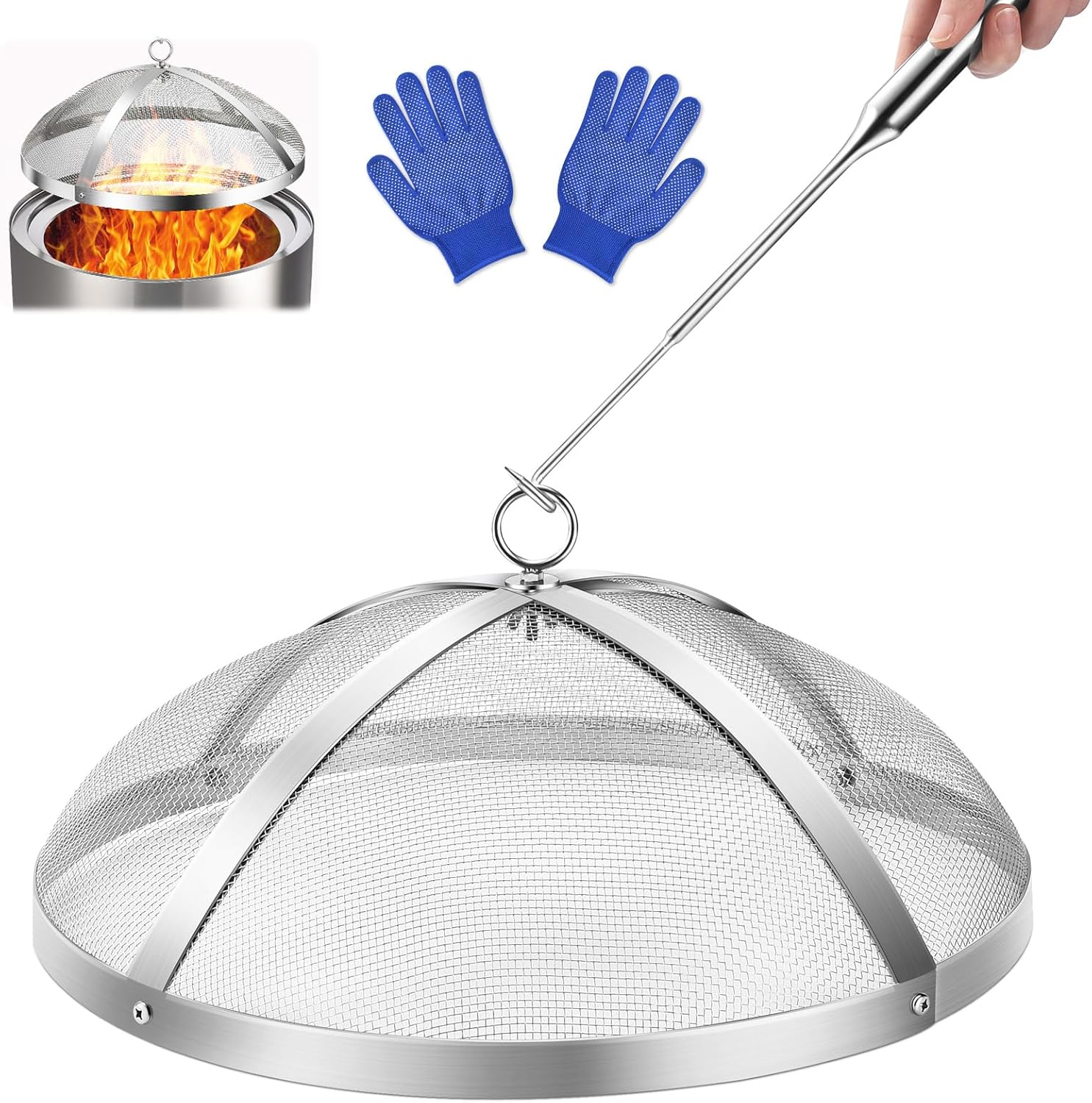 Fire Pit Spark Screen for Solo-Stove Bonfire 19.5