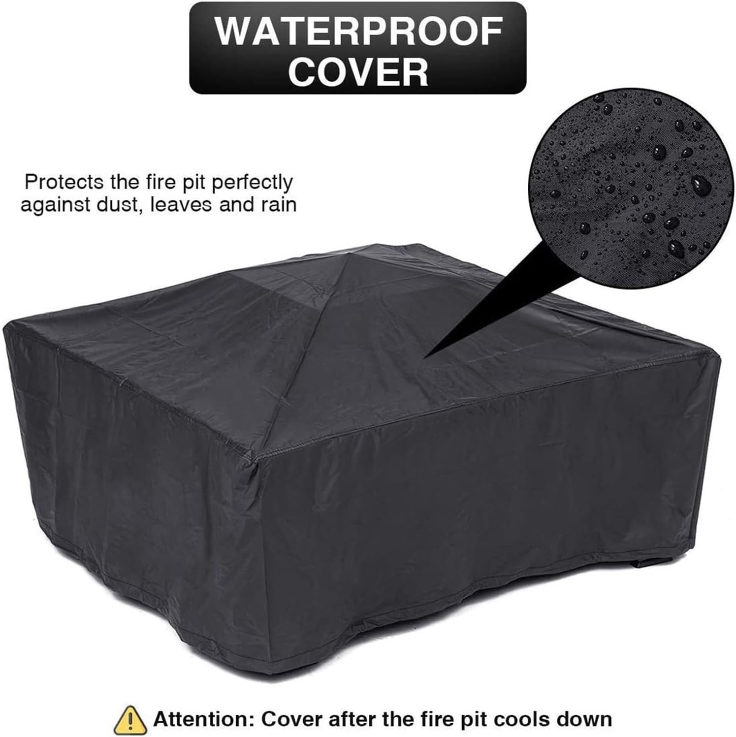 32 Inch Square Fire Pit Wood Burning Outdoor Firepit with Spark Screen Cover, Poker and Log Grate for Patio Backyard Camping Bonfire and BBQ