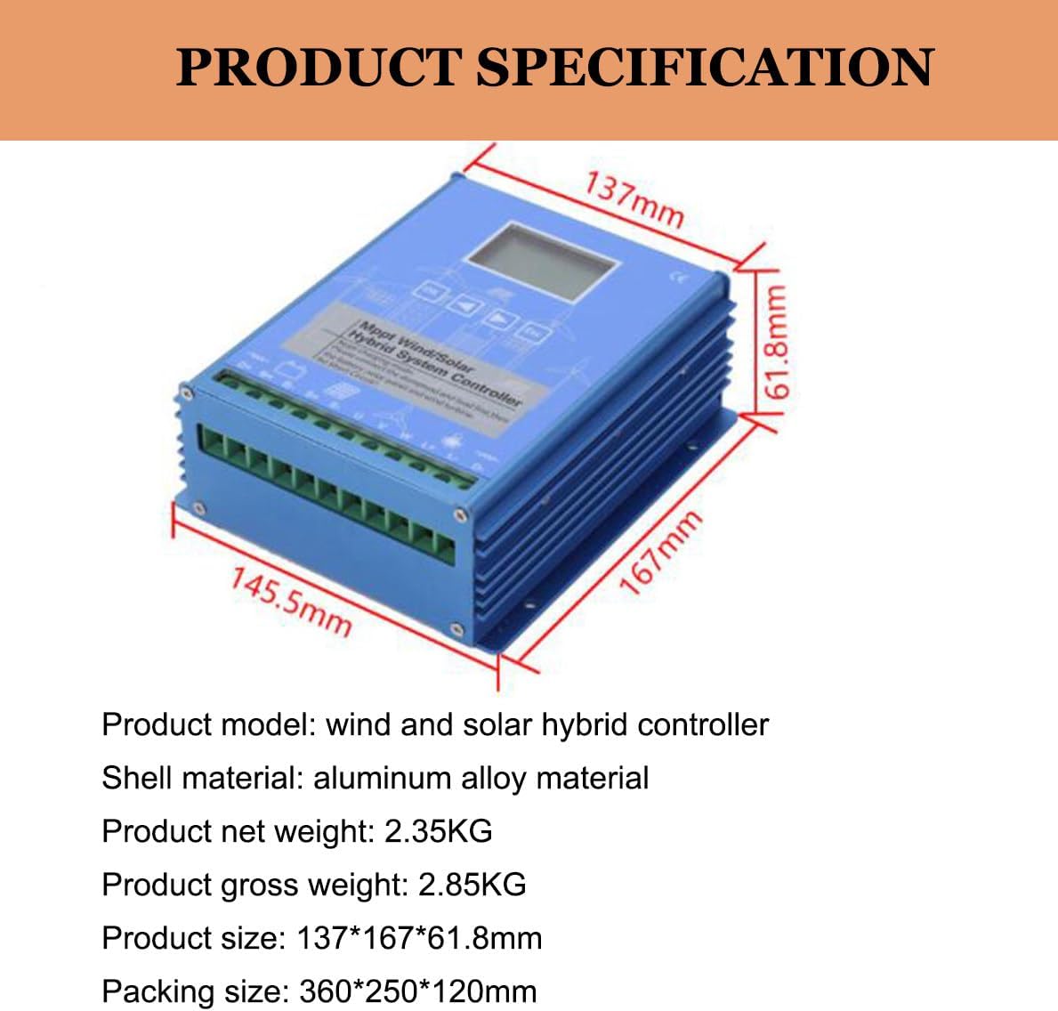 12V/24V/48V 400W/600W/800W Wind Solar Hybrid System MPPT Charge Controller with Dump Load Wind Turbine Generator 400W/600W Solar Panel Auto Regulator,24V/48V-Wind800W+Solar600W