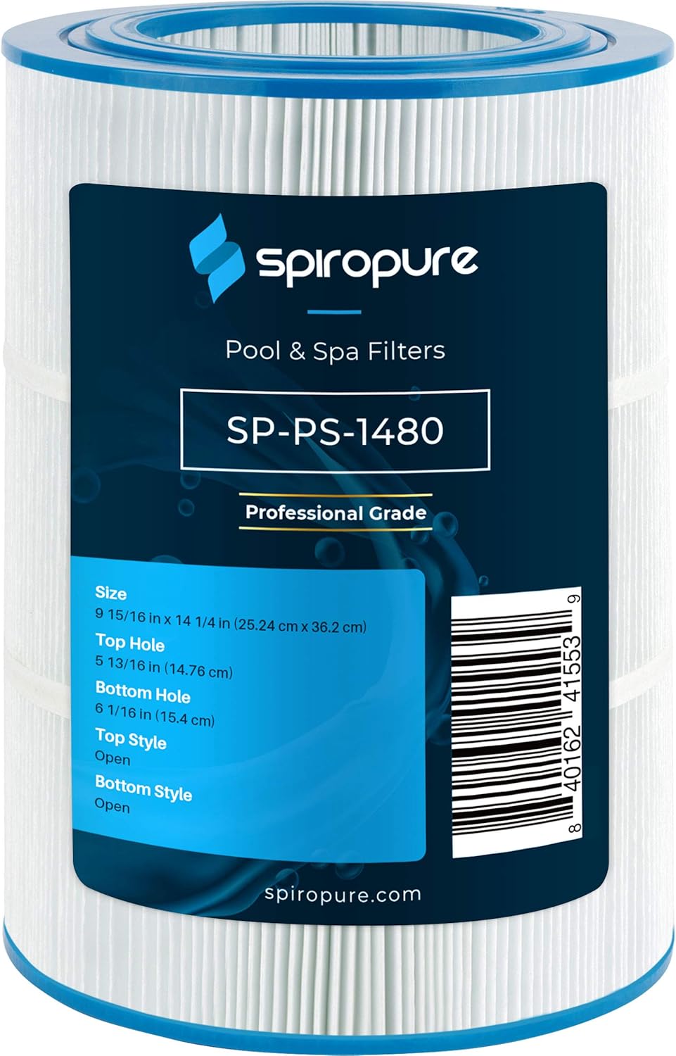 SpiroPure Replacement for Jacuzzi CFR 75 Unicel C-9475 Pleatco PJ75-4 Filbur FC-1480 Hot Tub Spa Pool Filter Replacement Cartridge