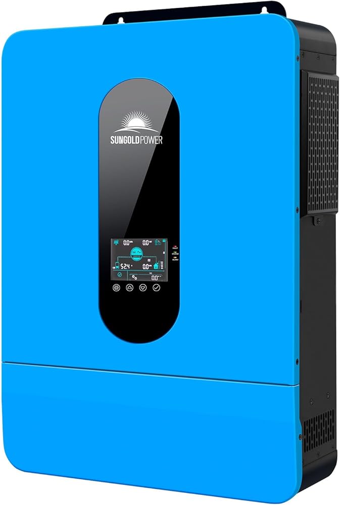 SUNGOLDPOWER 6500W 48V Solar Inverter, Split Phase,Built-in 2 MPPTs, Max 140A Battery Charging, AC Input/Output 120V/240V(settable),Pure Sine Wave Inverter(Parallel/WiFi/BMS COMM) UL1741