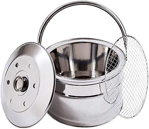 31Cm Diamete Fire Pit - Outdoor Fire Large Bonfire Wood Burning Patio Coal Grill Firepit for Outside Grill Charcoal Smokeless Grill with Spark Screen Poker and Fireplace