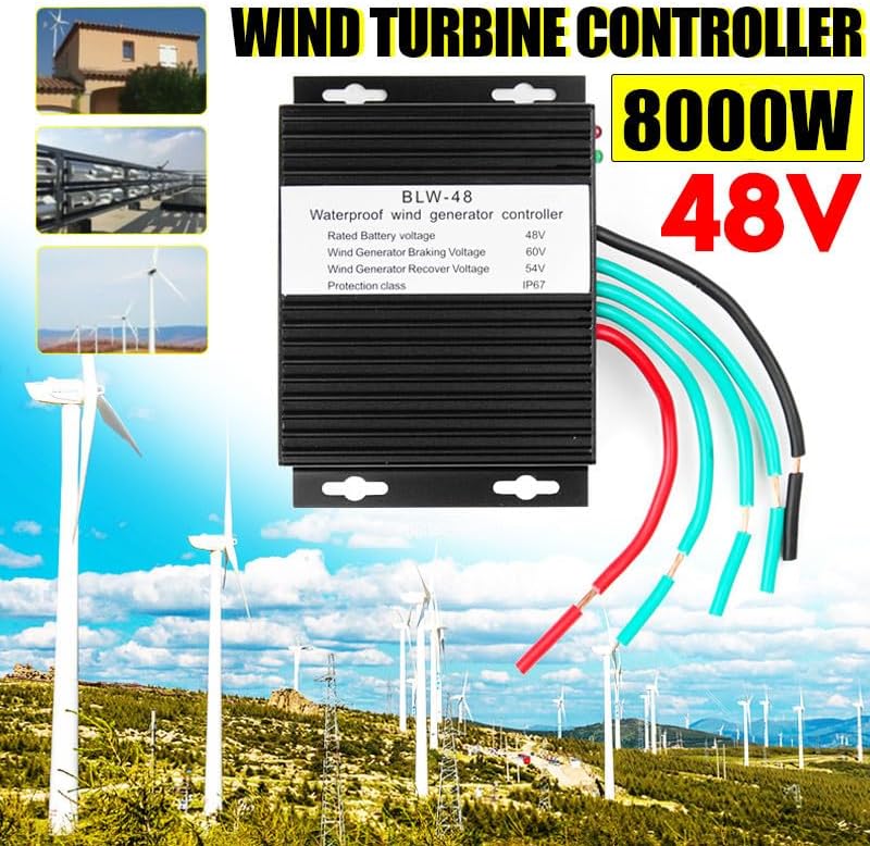 1200W-3000W 24V 48V 96V Wind Turbine Charge Controller IP67 Wind Power Regulator for 1200W-3000W for All Wind Turbine System,12V