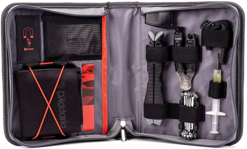 D'Addario Accessories Bass Guitar Maintenance Kit - Bass Tool Kit - Bass Setup Kit - Perfect Kit for Guitar Tech