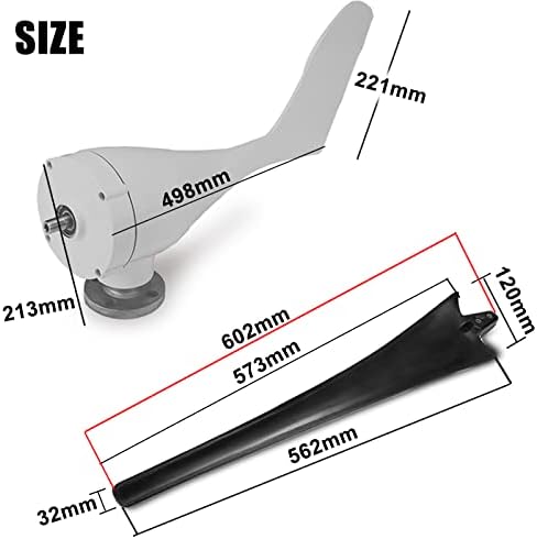 5000W Wind Generator 12V/24V/48V 6 Blade Wind Turbines Horizontal Home Powers Windmill Energy Turbines Charge