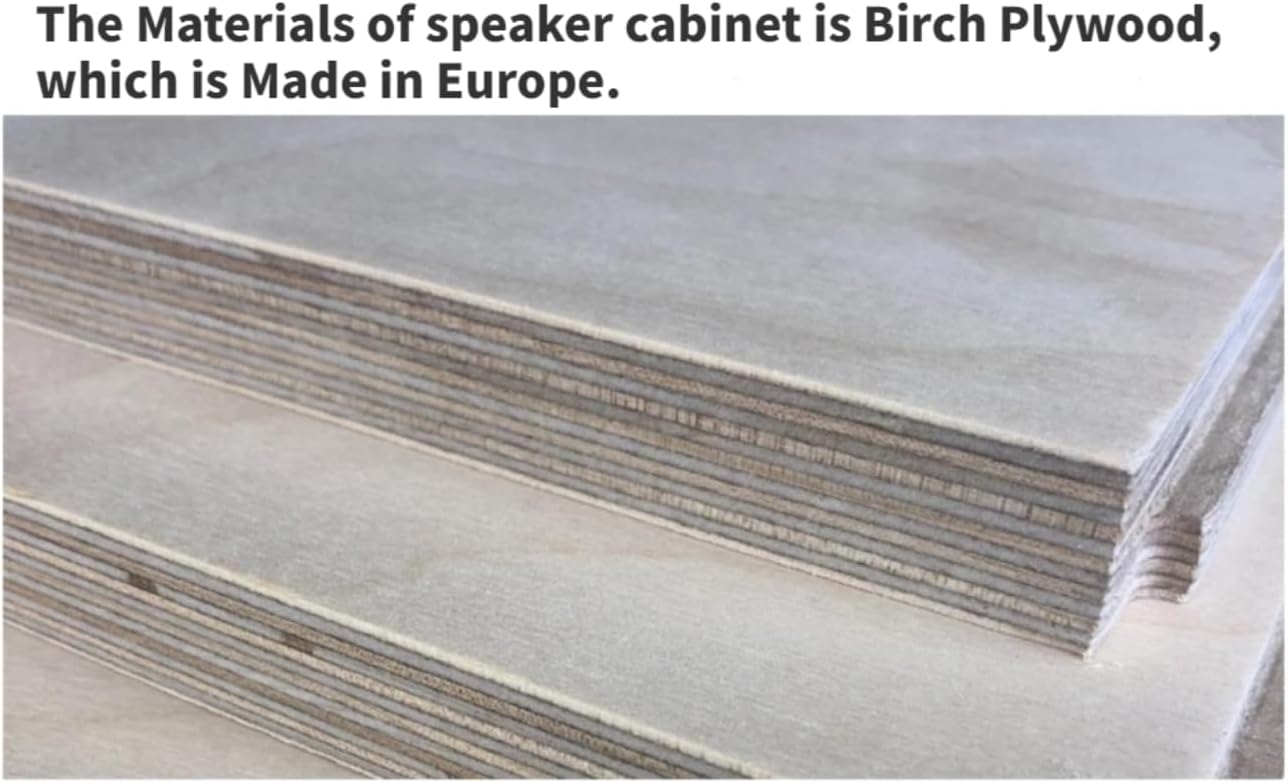 Generic Craftsmen Customized One Pair 15 Inch Full-Range Birch Plywood Empty Speaker Cabinet Box Copy Tannoy Canterbury GR Louderspeaker HiFi DIY (Red)