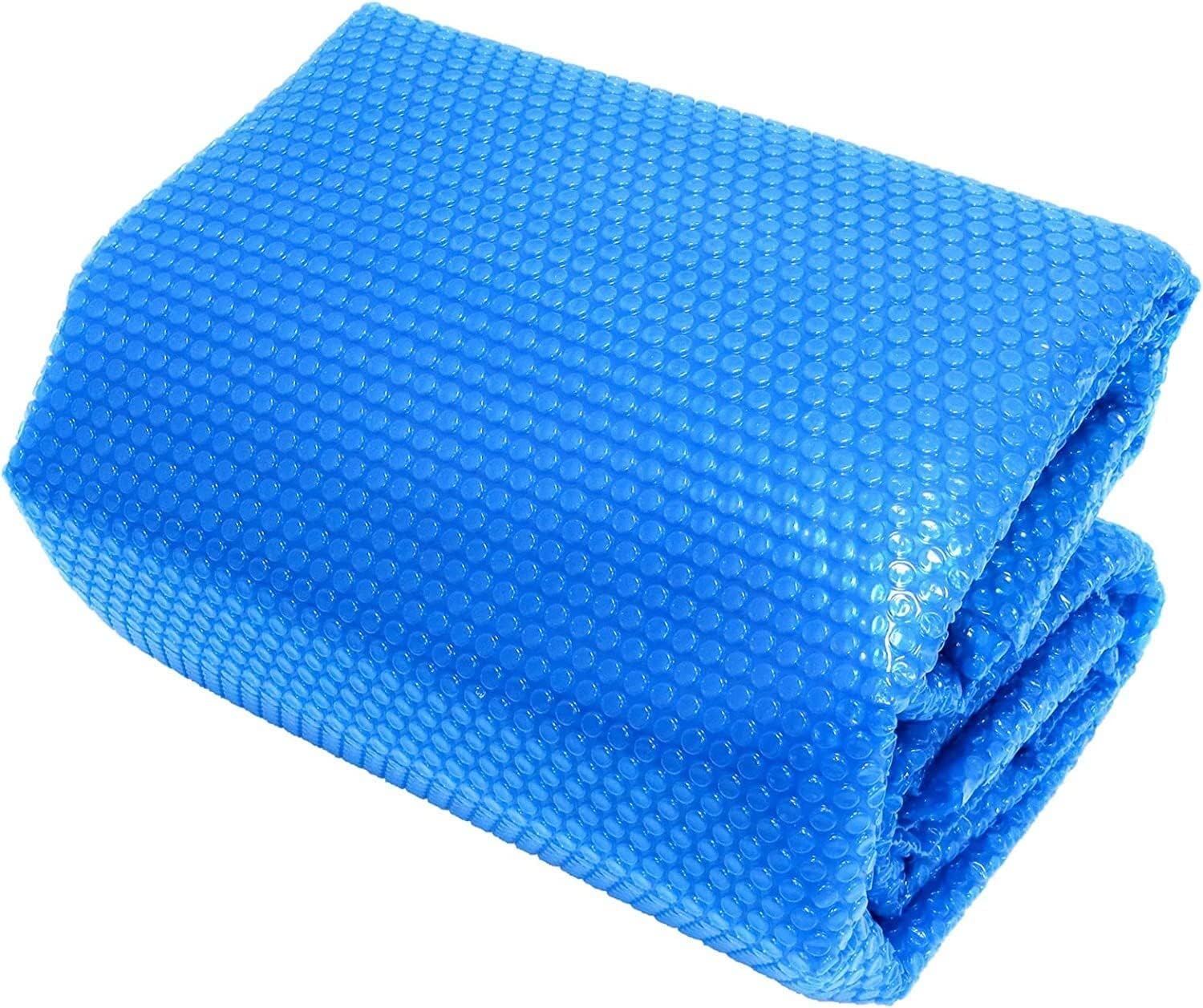 Rectangle Bubble Heating Cover, Anti Dust Solar Protective Swimming Pool Cover Outdoor Hot Tubs Supplies Accessories (Color : Blue, Size : 8X8m/26.2X26.2ft)