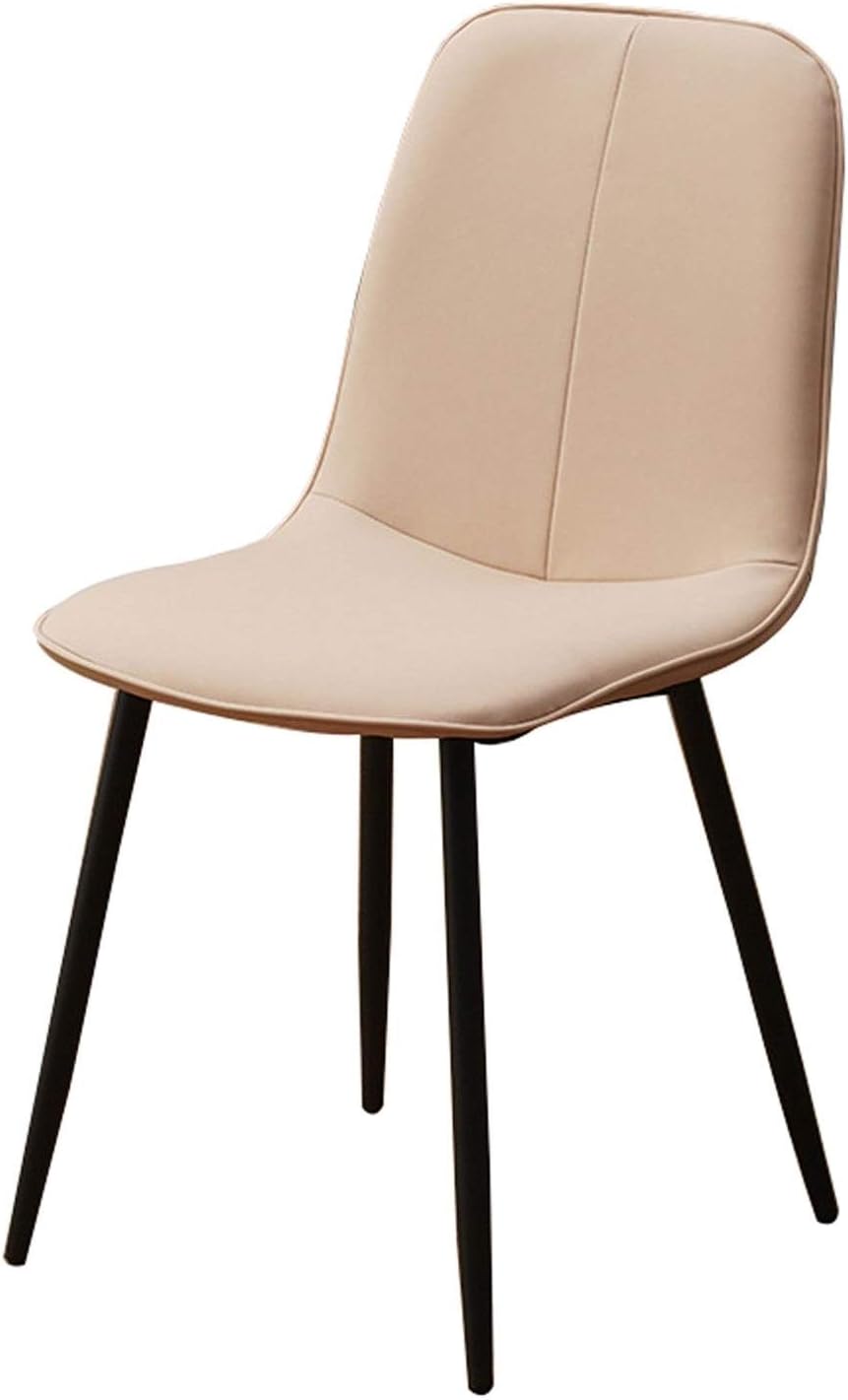 Modern Kitchen Dining Room Chairs Faux Matte Suede Leather Dining Chairs for Living Room Terrace Office Kitchen Lounging (Color : Beige)