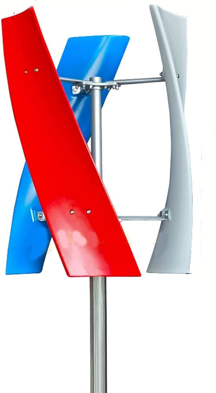 Vertical Axis Wind Turbine Generator, 4000W 24V 48V 96V 110V 220V 3 Blades Vertical Magnetic Floating Upright Wind Generator for Home Use