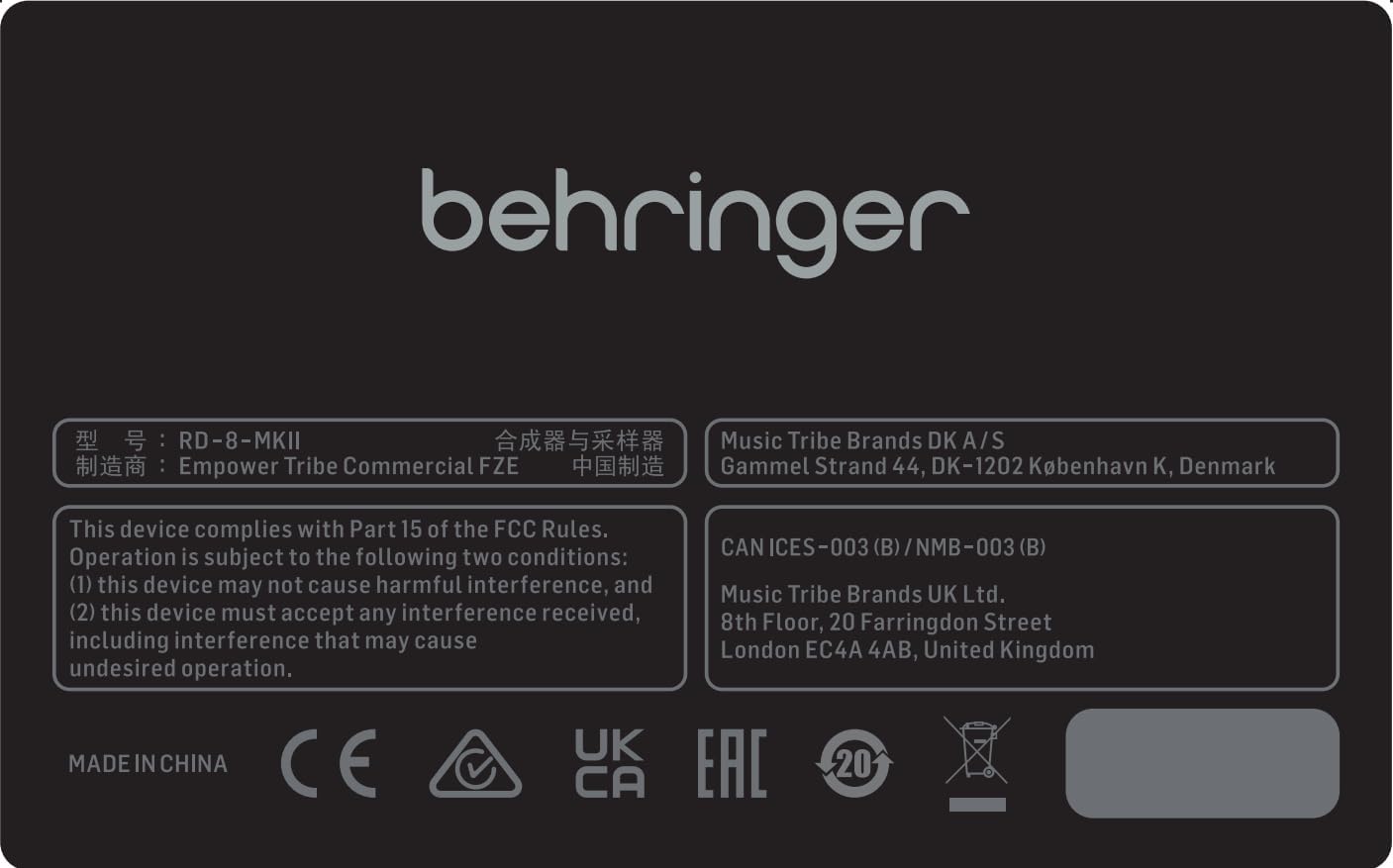 Behringer RHYTHM DESIGNER RD-8 Classic Analog Drum Machine with 16 Drum Sounds, 64 Step Sequencer, Wave Designer and Dual-Mode Filter