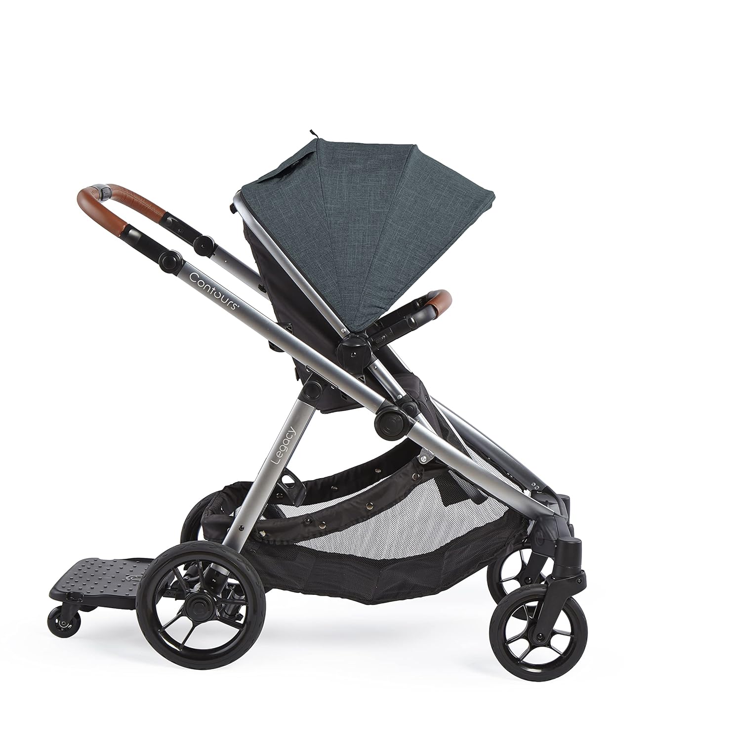 Contours Boogie Board Ride Along Baby Stroller Board, Stand Gilder Rider Accessory for Kids, Works with Select Models Only, Supports Children up to 48lbs, Black