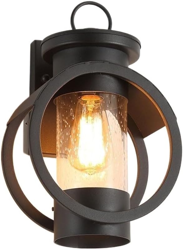 Aimery Reading lamp Industrial Lighting Outdoor Wall lamp Wall lamp Glass Decorative Wall lamp Wrought Iron Wall lamp(1-Light)