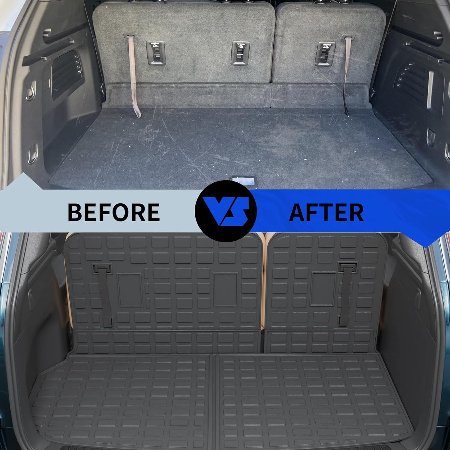 Rongtaod Floor Mats Compatible with 2024 2025 2026 Chevrolet Traverse 8 Seats (NOT for Limited) Sub Trunk Mat Lower Cargo Mat Cargo Liner Back Seat Cover Chevy Traverse Accessories (Set of 10)