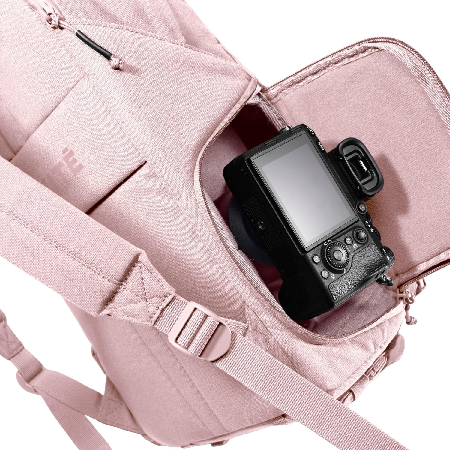 BREVITE - The Jumper - Compact Camera Backpacks for Photographers - A Minimalist & Travel-friendly Photography Backpack Compatible With Both Laptop & DSLR Accessories 18L (Blush Pink)