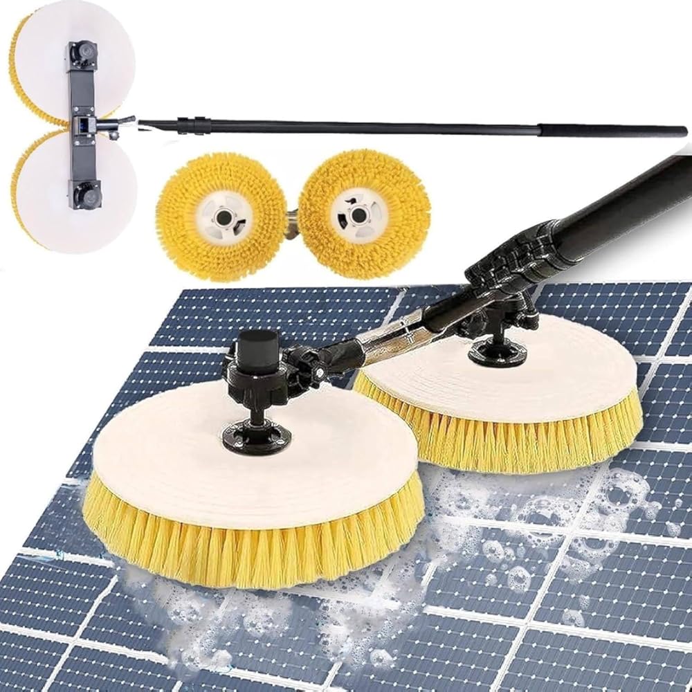 Solar Panel Electric Cleaning Tool, House Water Fed Pole Kit, Electric Water Fed Kit, Extendable Water Fed Pool Cleaning Brush and Other Cleaning Activities,5.5m