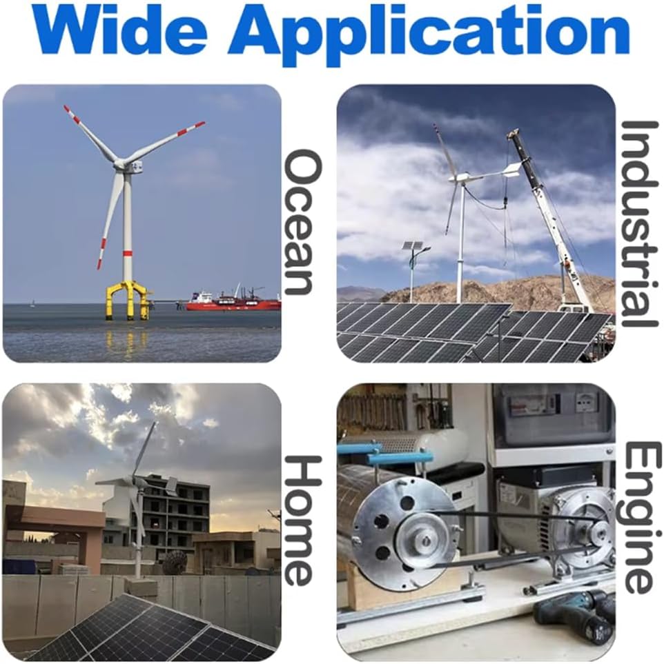 220V,10000W 3 Phase AC Permanent Magnet Generator Wind Turbine Kit, No Noise Permanent Magnet Generator 12V-220V for Wind Generators And Turbines