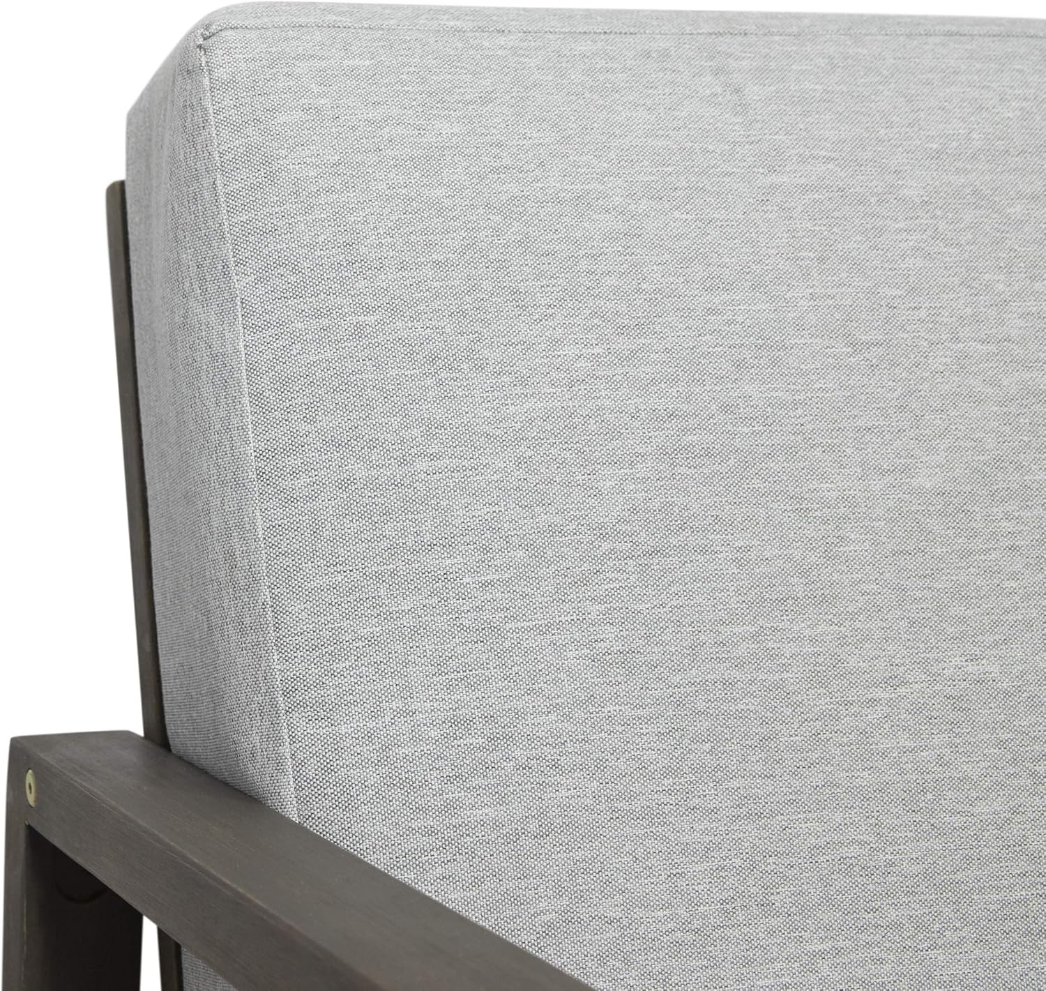 Great Deal Furniture Outdoor 4 Seater Chat Set with Fire Pit, Gray Finish, Light Gray, and Dark Gray