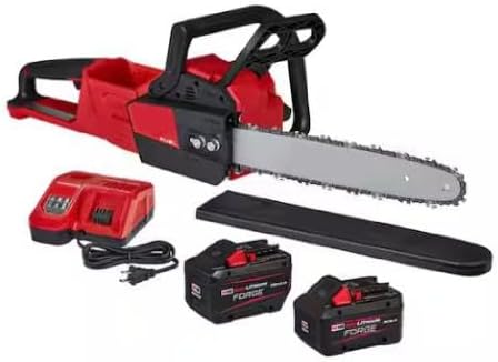Compatible with Milwaukee 2727-21HD-48-11-1881 M18 Fuel 16 in. 18V Brushless Cordless Battery Powered Chainsaw w/ 12.0 Ah & 8.0 Ah Battery, Rapid Charger