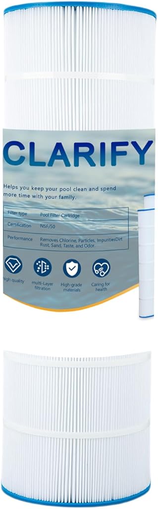 CLARIFY CL150 Pool Filter Cartridge Replaces CC150,CCRP150,Ultral-C4,PP-C4,PP-C4-M,C-9415,R173216,59054300,Filbur FC-0687,160317,160355,160352，L x OD: 31 1/8