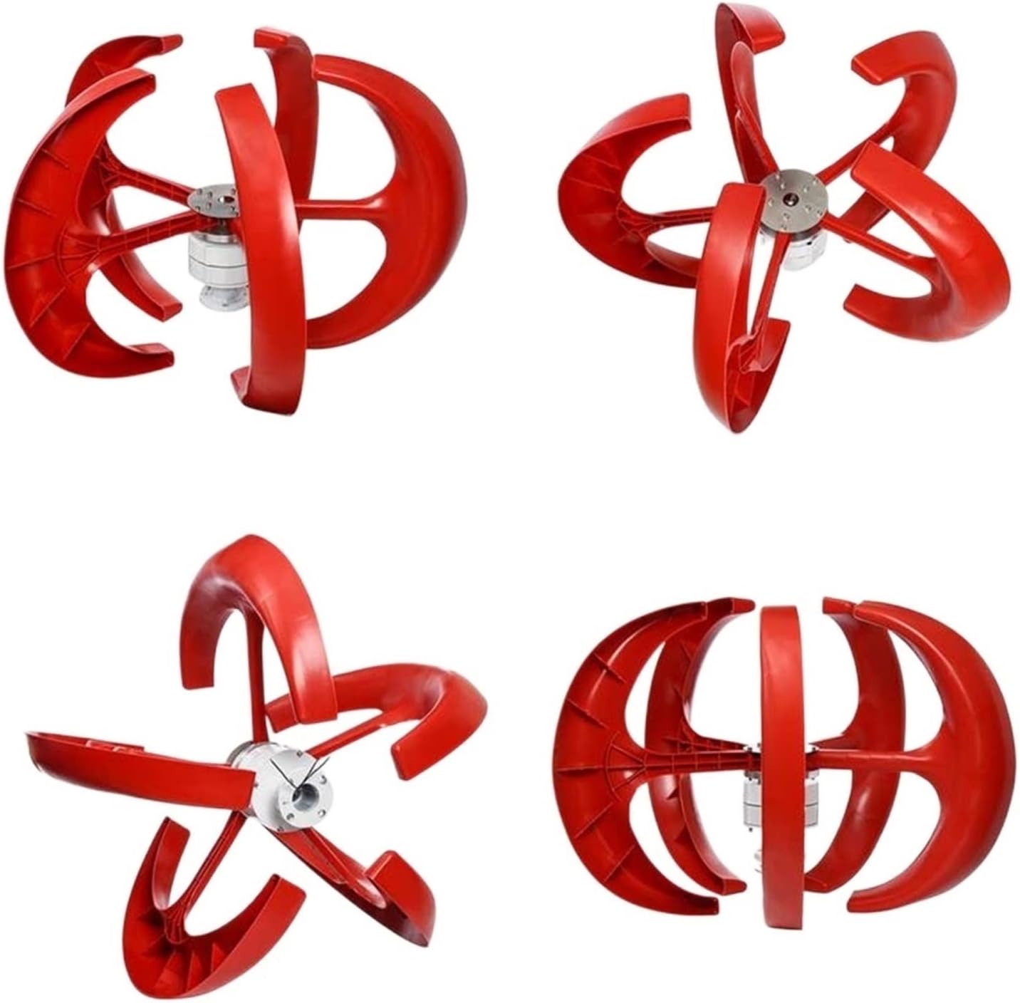 Wind Turbine, 1000W Wind Turbine 12v 24v Vertical Axies Wind Generator Small Windmill Free Energy with MPPT Charge Controller Homeuse(White,Turbine ONLY_48V)