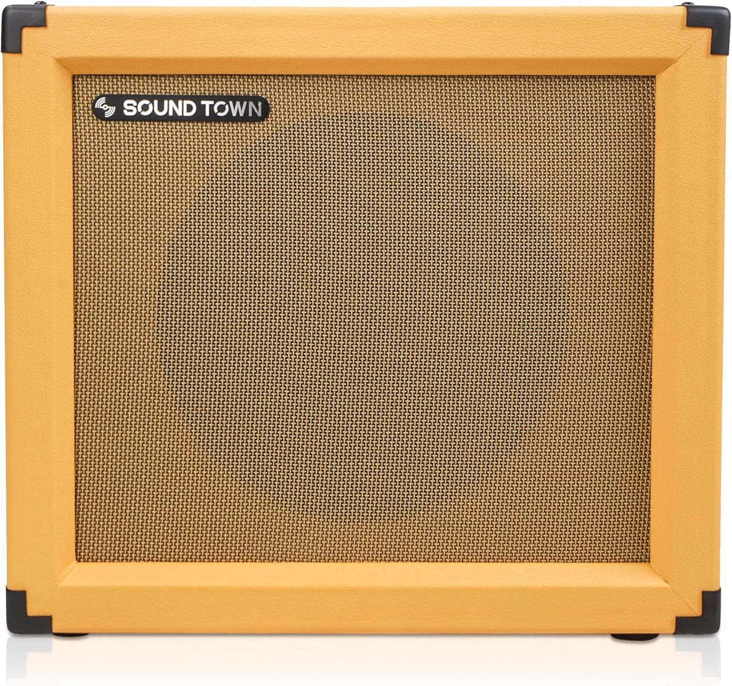 Sound Town 1 x 12 65W Open-Back Guitar Speaker Cabinet, Birch Plywood, Orange Tolex, Wheat Cloth Grille (GUC112OBOR)