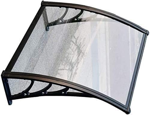 Front Door Canopy, Outdoor Awning Clear Door Canopy Rain Shelter, Modern Arch Polycarbonate Sheet Snow Rain Porch Awning(100x120cm)