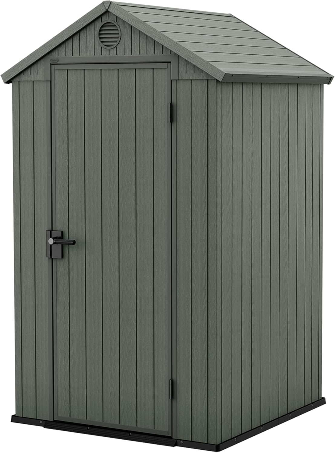 Keter Darwin 4x4 Garden Shed Wood Effect Finish Sage Green 1.40 m², 125.8 x 117 x 205 H cm