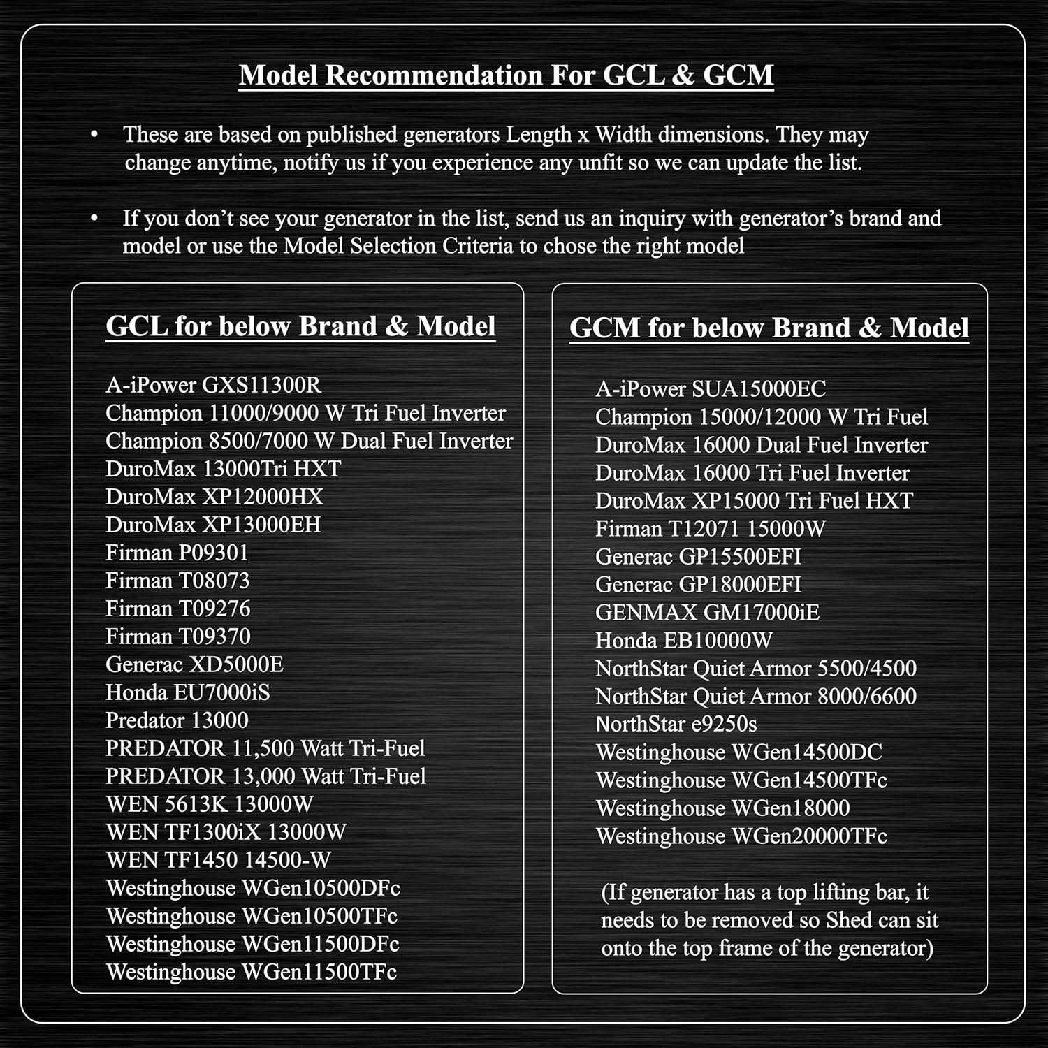 Generator Shed - Combining Generator Covers While Running & Generator Covers for Outside Storage into one. A Compact Generator Running Cover & Enclosure Built On Steel Frame (GCE)