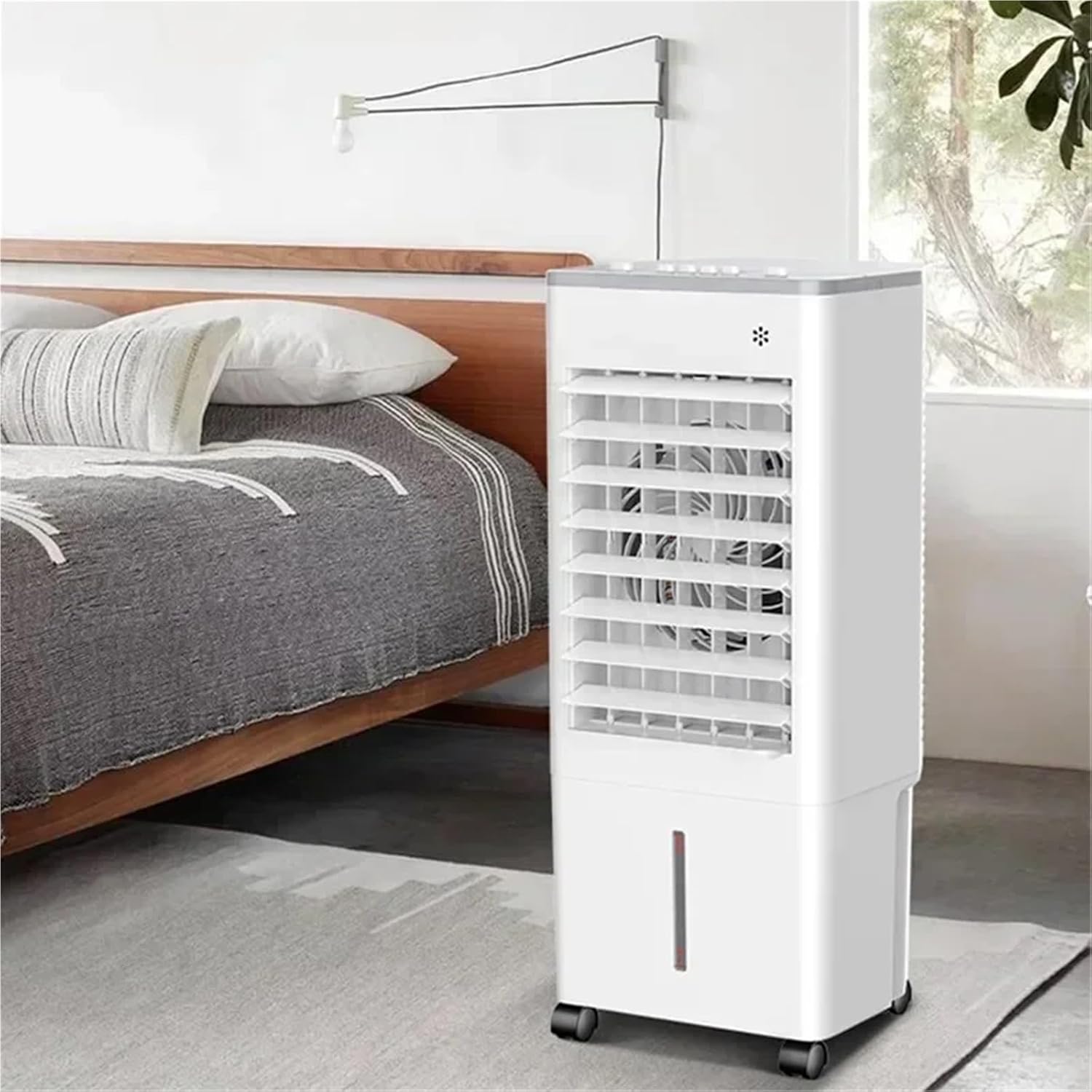 Portable Air Conditioner, Air Conditioning Fan Small Air Cooler Single Cooler Fan e Air Conditioning Fan,Desktop Fan for Home Outdoors(Mechanical control)