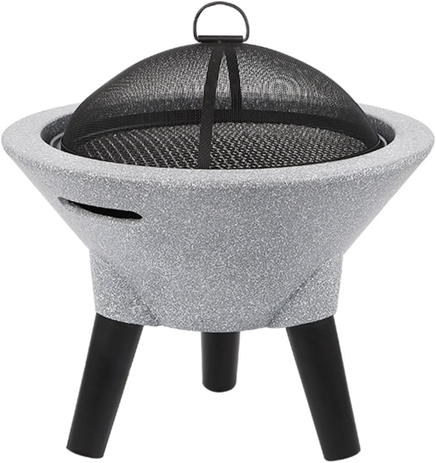 Outdoor Fire Pit Indoor Wood Burning Fire Pit, Portable Camping Grill, Garden Backyard Magnesia Fireplace, 39cm/15.4