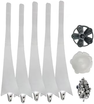 DIY Wind Turbine Blades Kit - 650mm Nylon Fiber Blades with Hub & Cover for Horizontal Wind Turbine Generator - Windmill Accessories for Efficient Energy Production