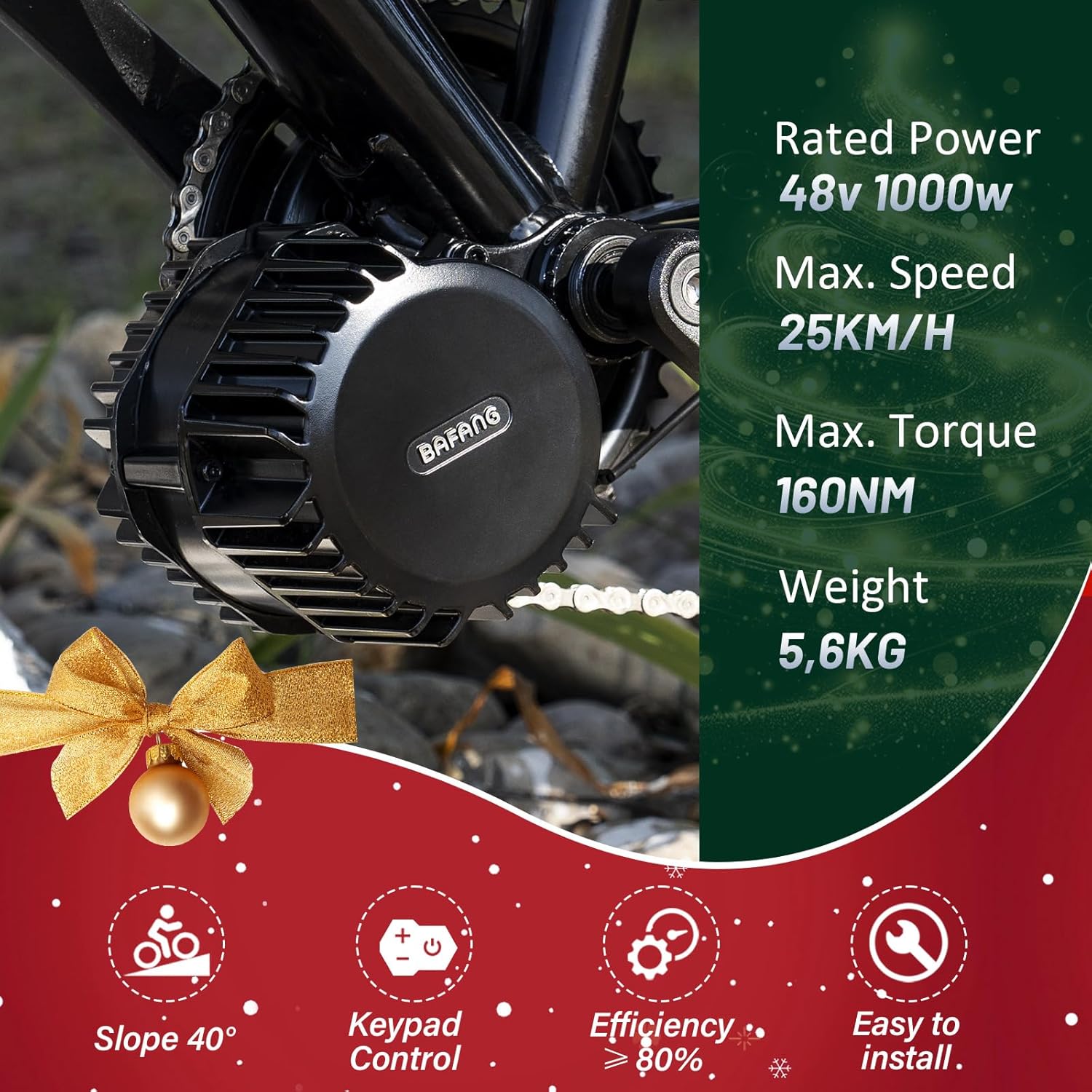BAFANG 36V/48V 250W/500W/750W/1000W UART Version Mid Drive Kits, BBS01B BBS02B BBSHD for 68mm Bottom Bracket(No Other Accessories, Such as displays, cranksets, Brake levers, or Throttle Grips.)