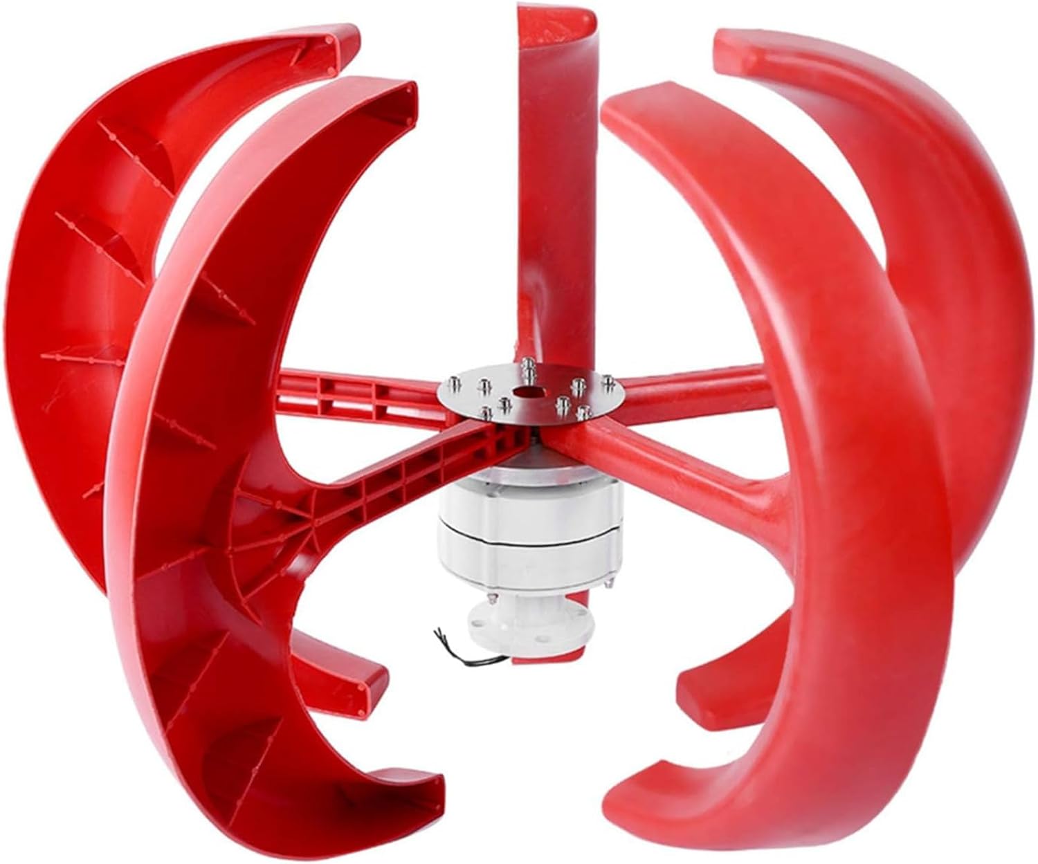 Wind Turbine Generator, 12V 24V 48V 3000W 5-Blade Vertical Wind Turbine, Low Wind Speed Start Wind Turbine Generator, Suitable for Home and Camping