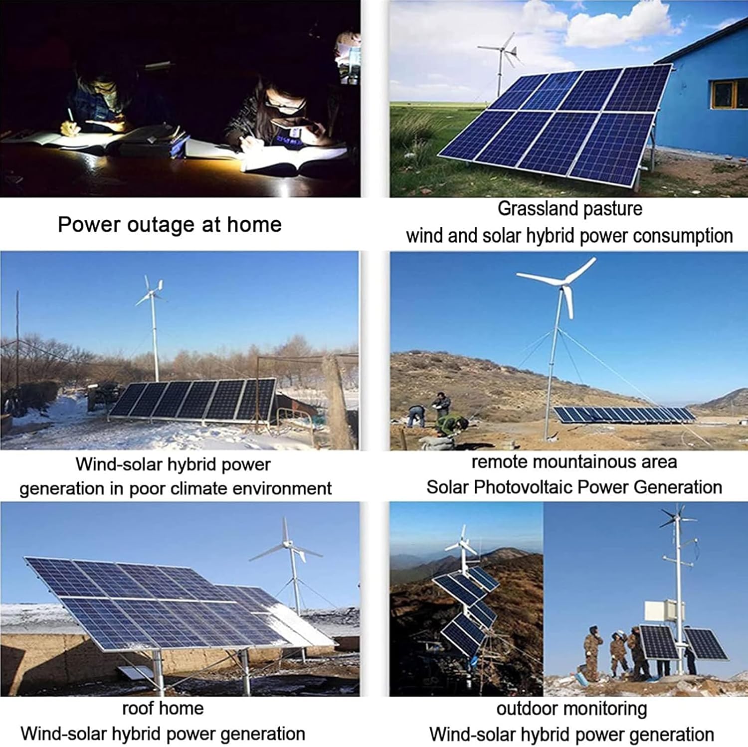 Wind Generator Kit 1000W-1500W 12V 24V 48V with Controller and 3 Blade Wind Turbine Generator Kit Wind Power Generator for Windmill Generator Hybrid Solar Wind System,12V