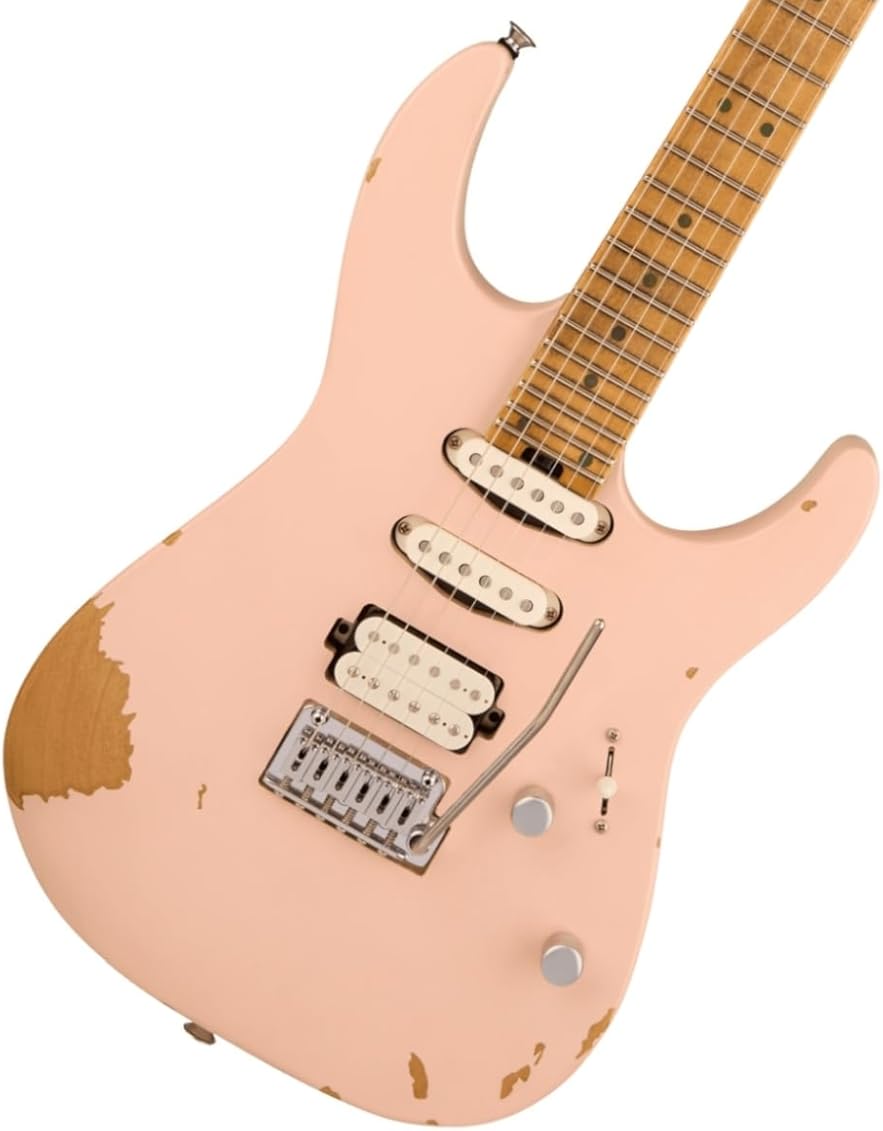 Charvel Rick Graham Signature Pro-Mod DK24 2PT CM MPL Electric Guitar - Worn Shell Pink