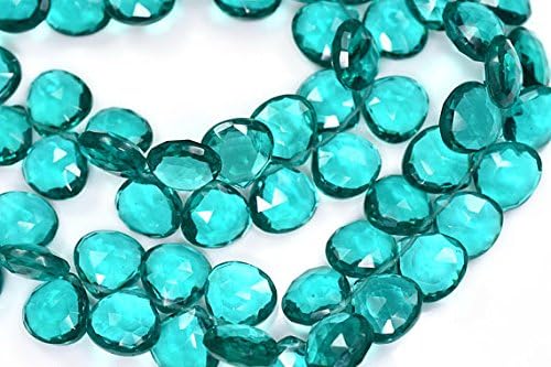 13 inch natural beads strand of 12mm faceted heart green apatite quartz gemstone briolletes beads for DIY jewelry - necklace, bracelet, earring, ring.