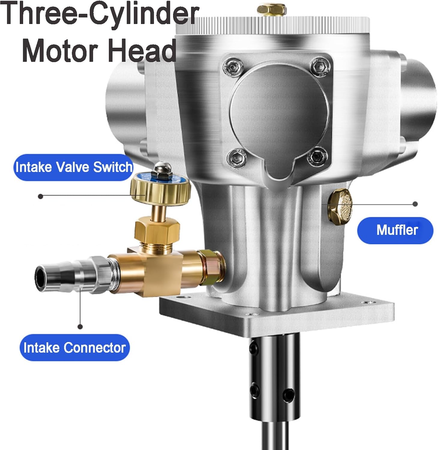25 Gallon Pneumatic Agitator, 1/4HP Paint Mixer with Stand, 2600r/min Paint Stirring Machine for Mixing Plaster Paint Mortar Glue