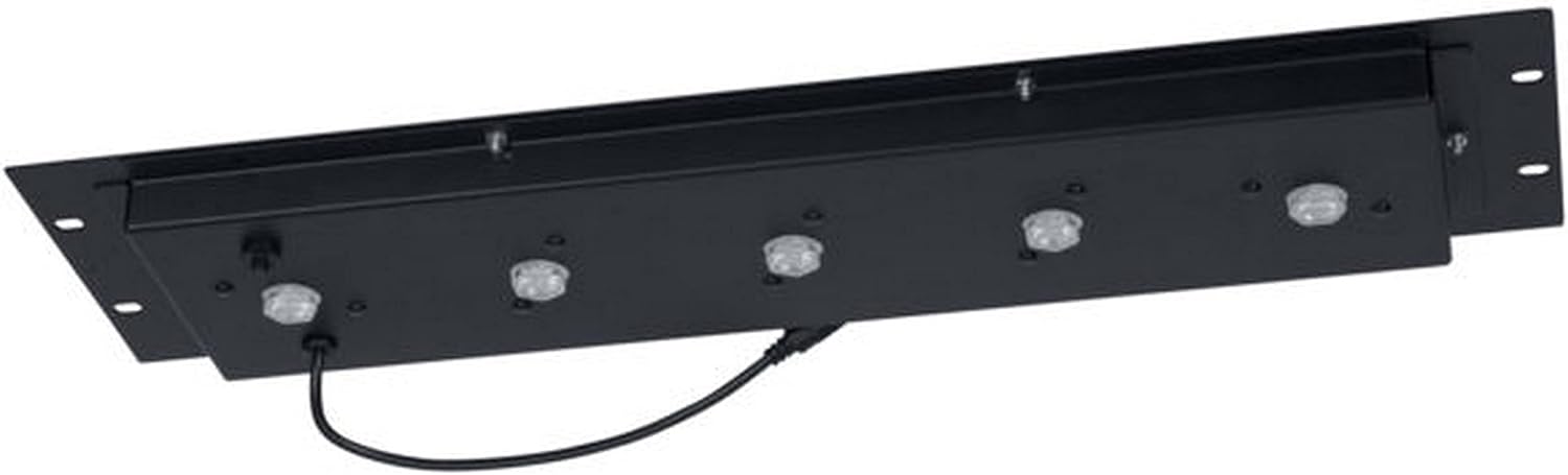 Lowell RPL-T3 Top-Mount Rack Panel with LED Lighting; 5-LED Modules, Total 525 Lumens; Pure White Light (6000-6500K); 12VDC, 1A Output Power Supply; Push Button On/Off Switch