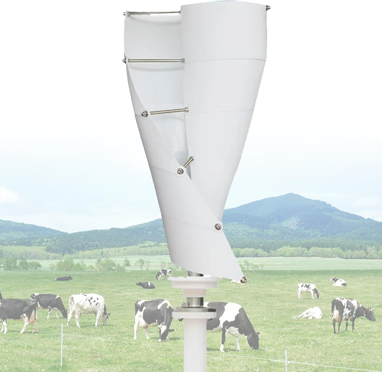 Low-Noise Vertical Wind Turbine Generator, 5000W 12V 24V 48V Aluminum Alloy Wind Generator, Maglev Wind Turbine,12V