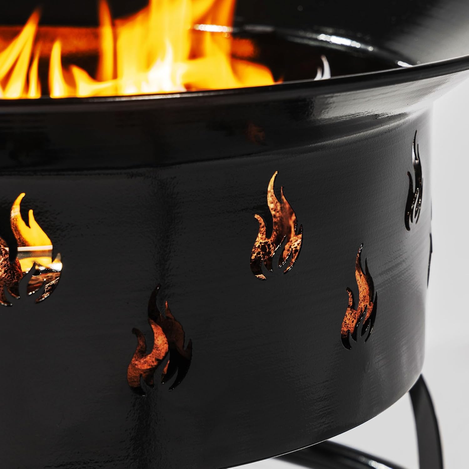 Mini Portable Steel Propane Fire Pit - Outdoor Fire Pit for Camping, Picnics, & Backyard Gatherings