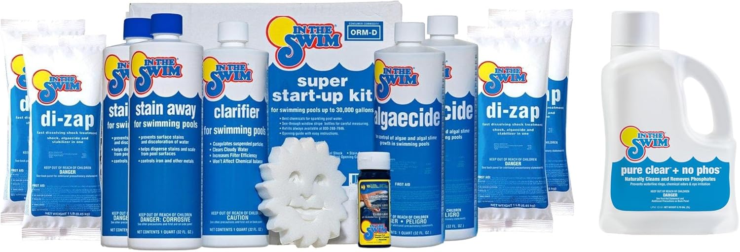 In The Swim Ultimate Swimming Pool Chemical Value Kit – for Above Ground and In-Ground Pools – Treats Up to 35K Gallons