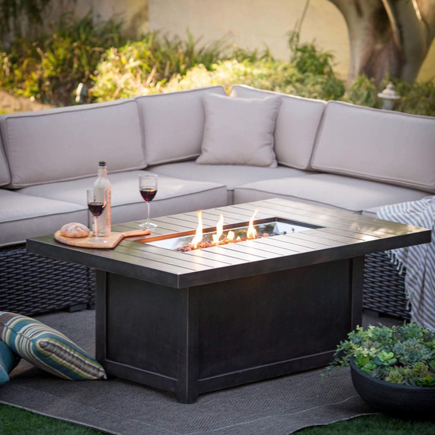 Napoleon St. Tropez Patio Flame Fire Table (STTR1-BZ), Rectangle
