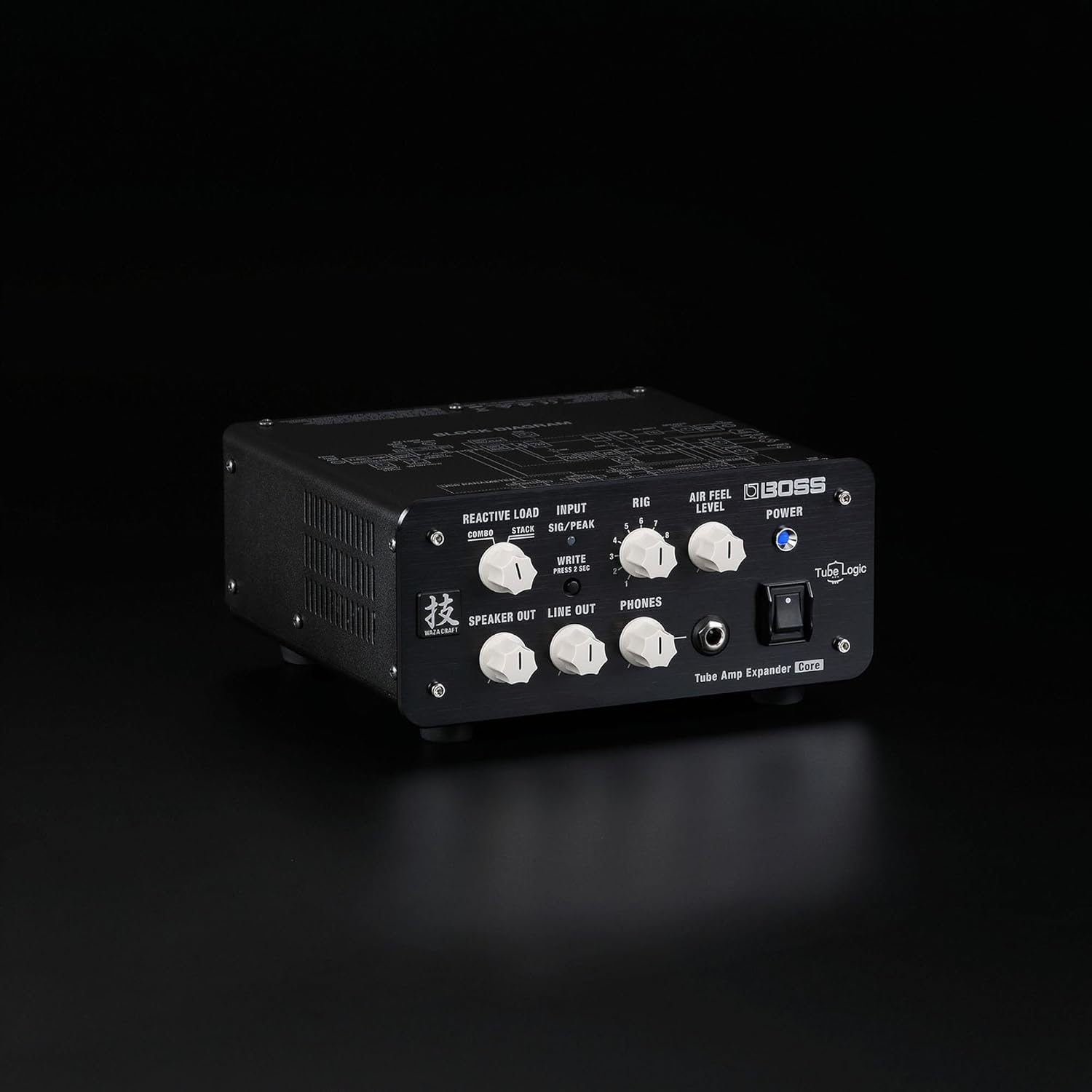 Boss Waza Tube Amp Expander Core Bundle with Gearlux Power Supply, MIDI Cable, Instrument Cable, Picks, and Austin Bazaar Polishing Cloth