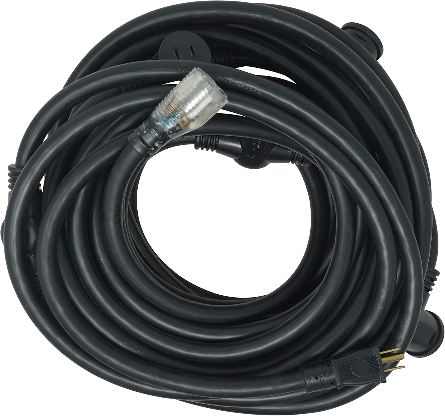 Southwire 65039101 12/3 50-Ft. Generator Power Cord; Black